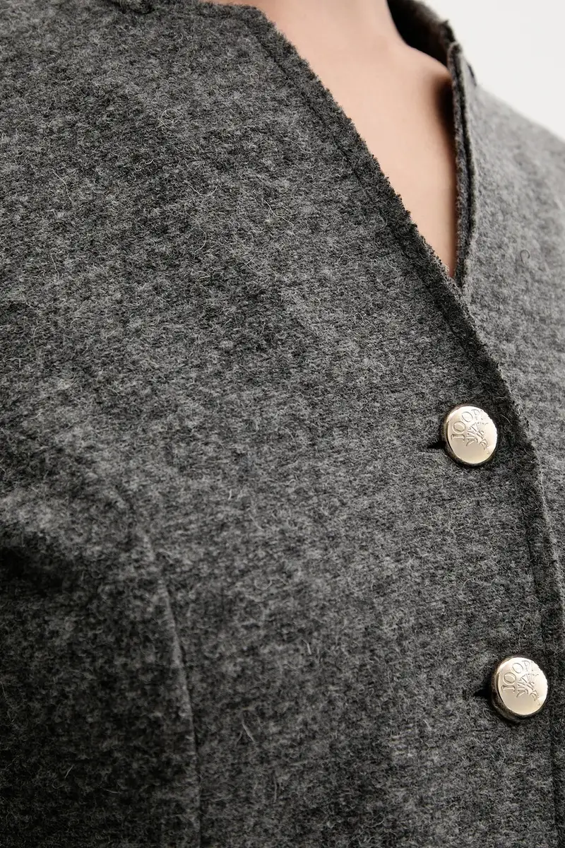 blazer con aggiunta di lana colore grigio 30047792 miniatura 5