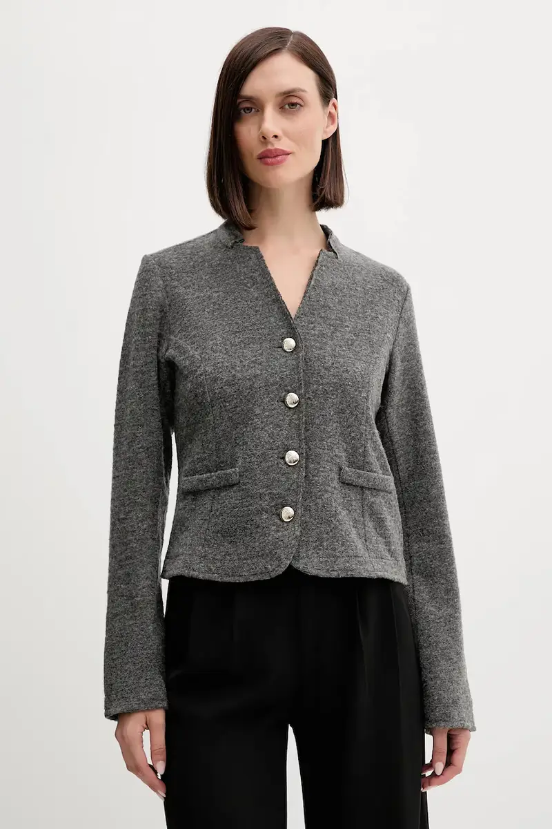 blazer con aggiunta di lana colore grigio 30047792