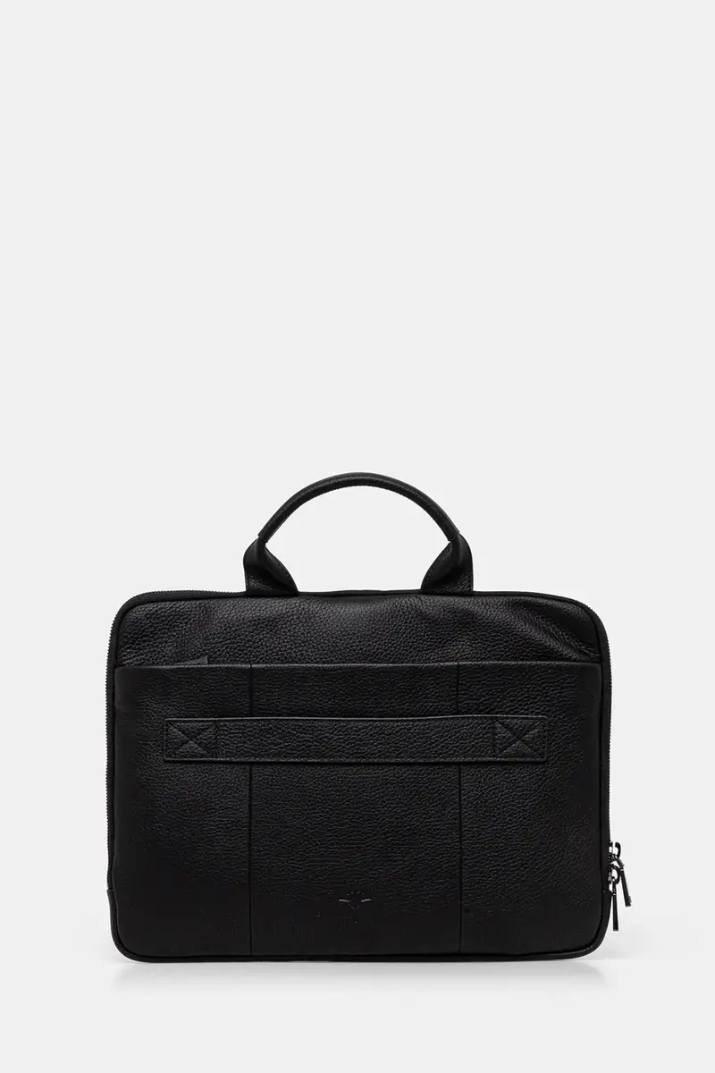 borsa in pelle Nero miniatura 3