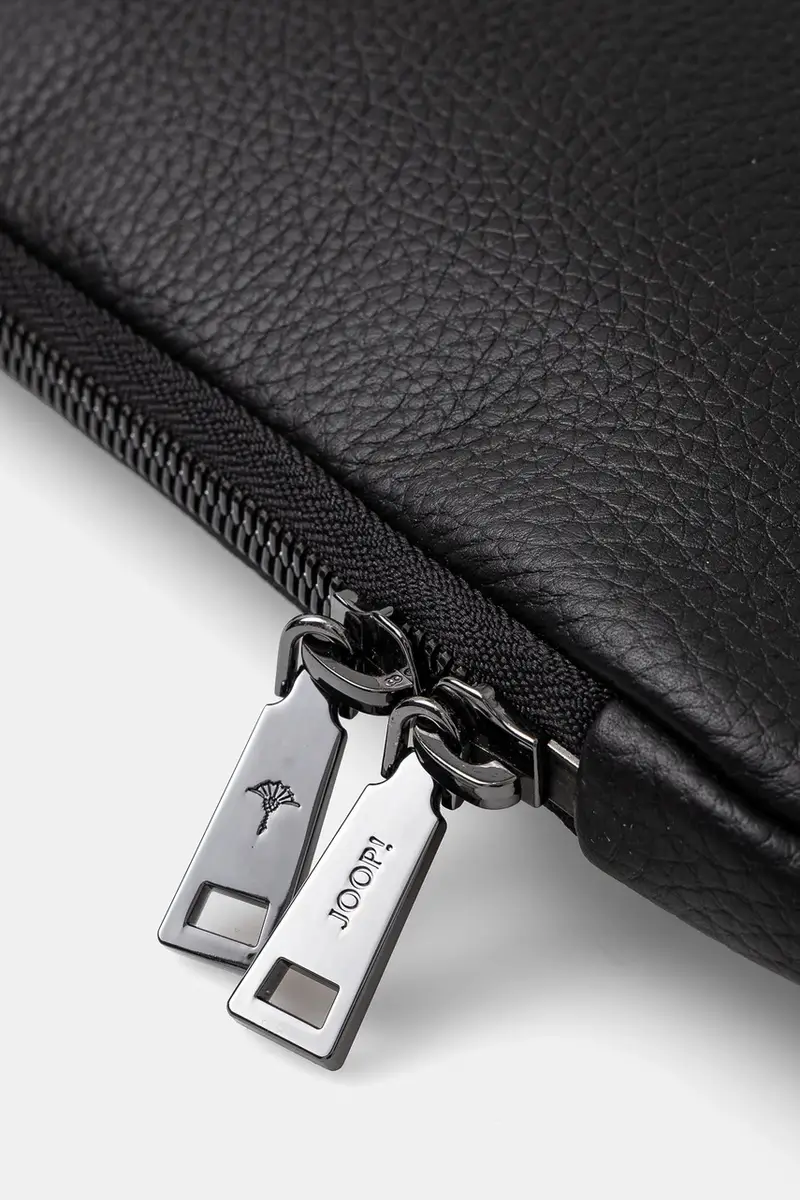 borsa in pelle Nero miniatura 4