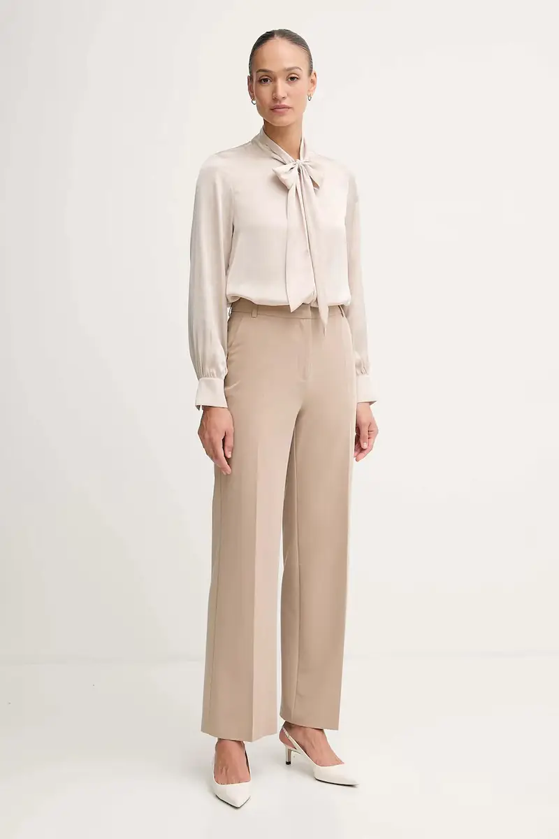 camicia donna colore beige 30048645 miniatura 2