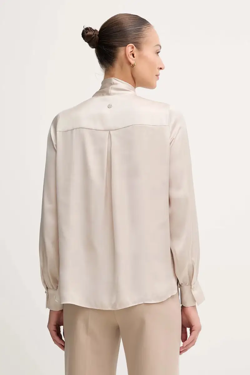 camicia donna colore beige 30048645 miniatura 3