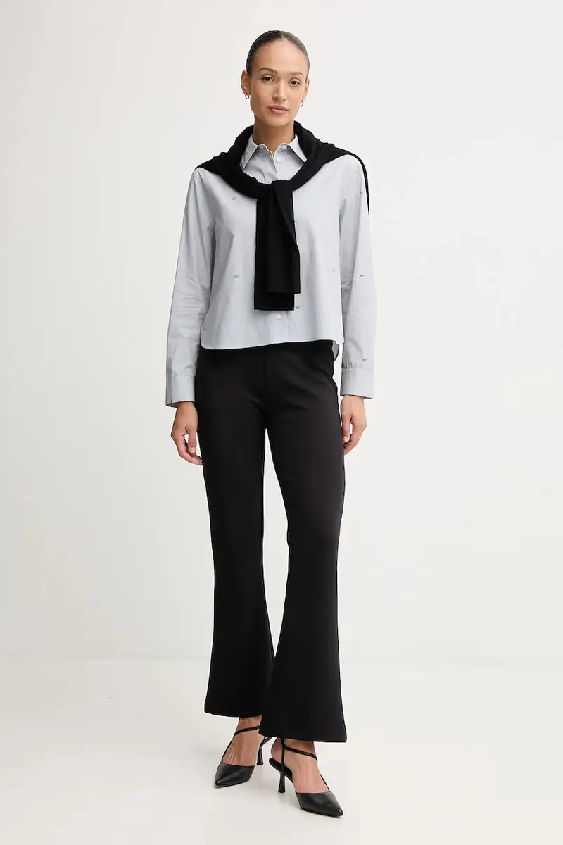 camicia in cotone donna colore grigio 30048940 miniatura 2