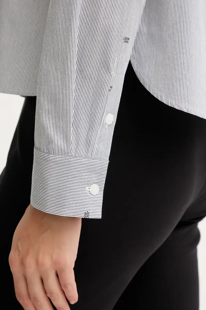 camicia in cotone donna colore grigio 30048940 miniatura 5