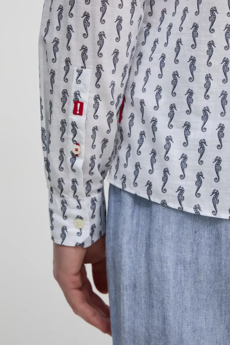 camicia in cotone uomo colore bianco 30045983 miniatura 5