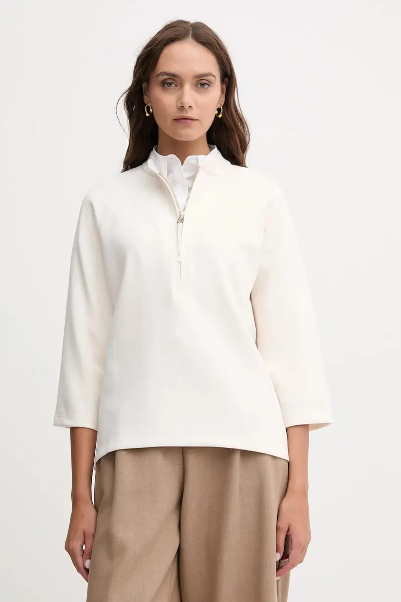 felpa donna colore beige 30048596