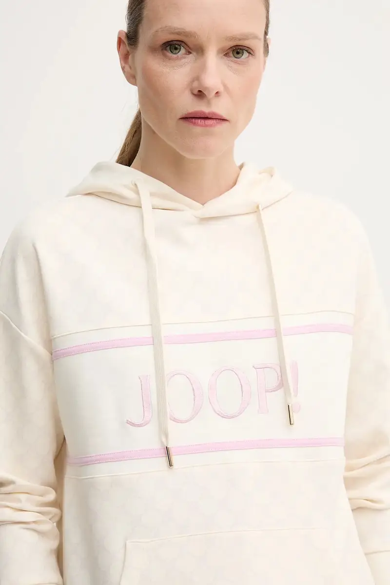 felpa donna colore beige con cappuccio 30030062 10007096 miniatura 4