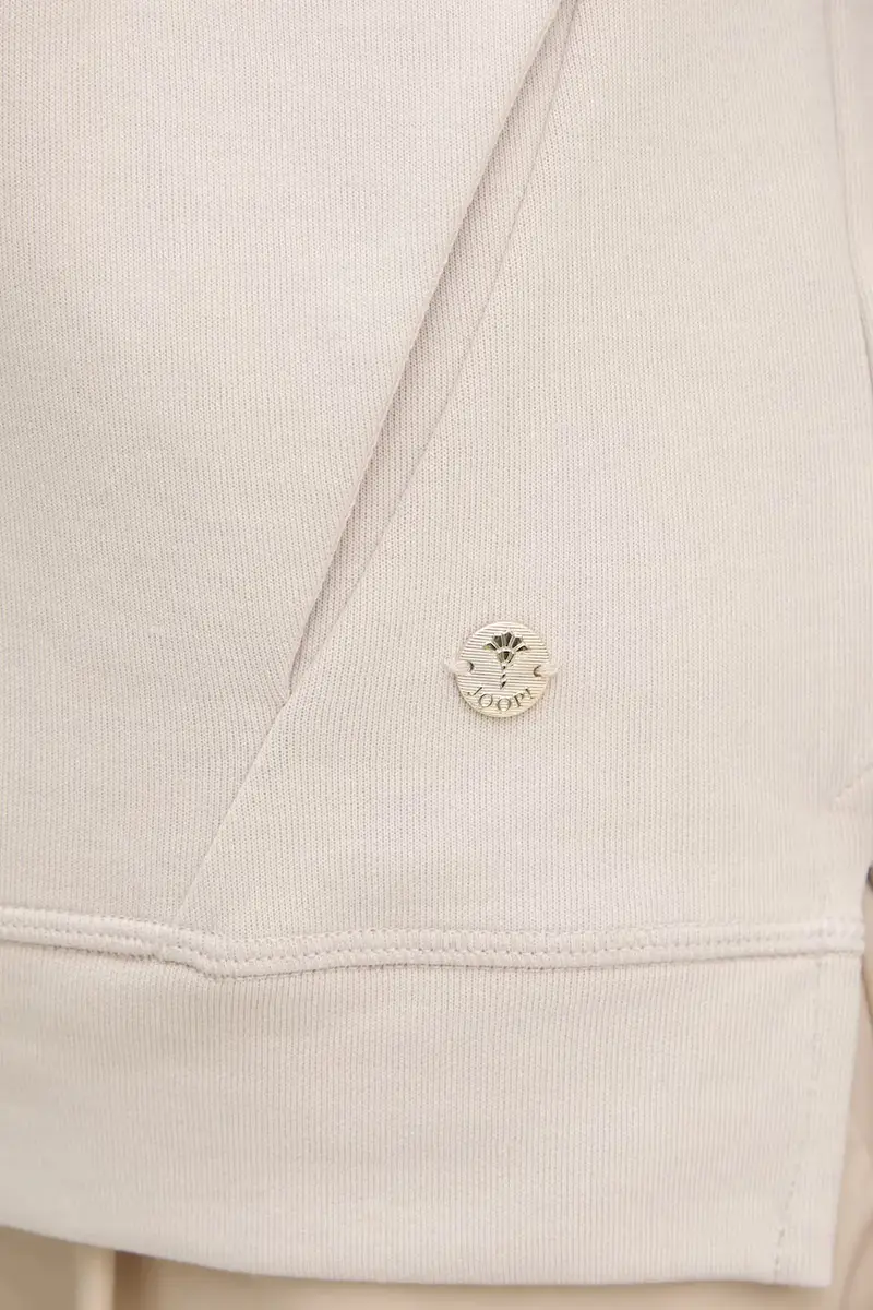 felpa donna colore beige con cappuccio miniatura 5