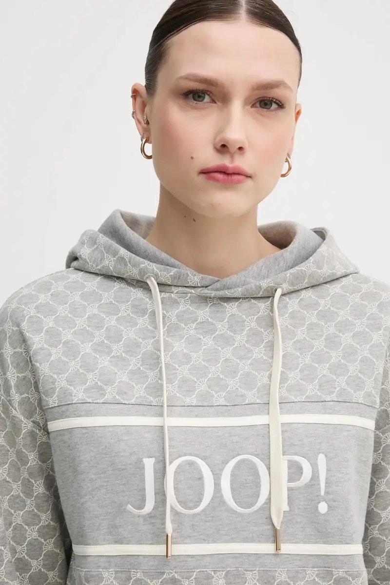 felpa donna colore grigio con cappuccio 30030062 10007096 miniatura 4