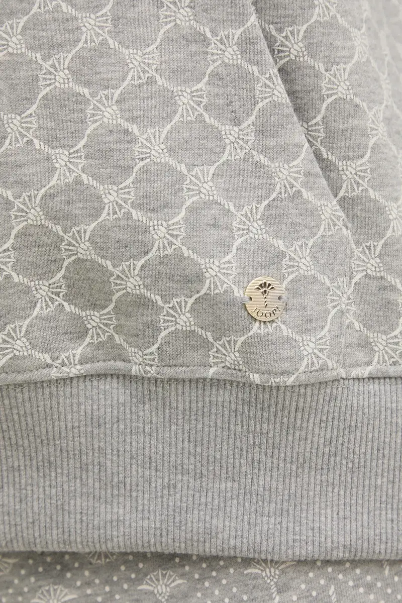 felpa donna colore grigio con cappuccio 30030062 10007096 miniatura 5