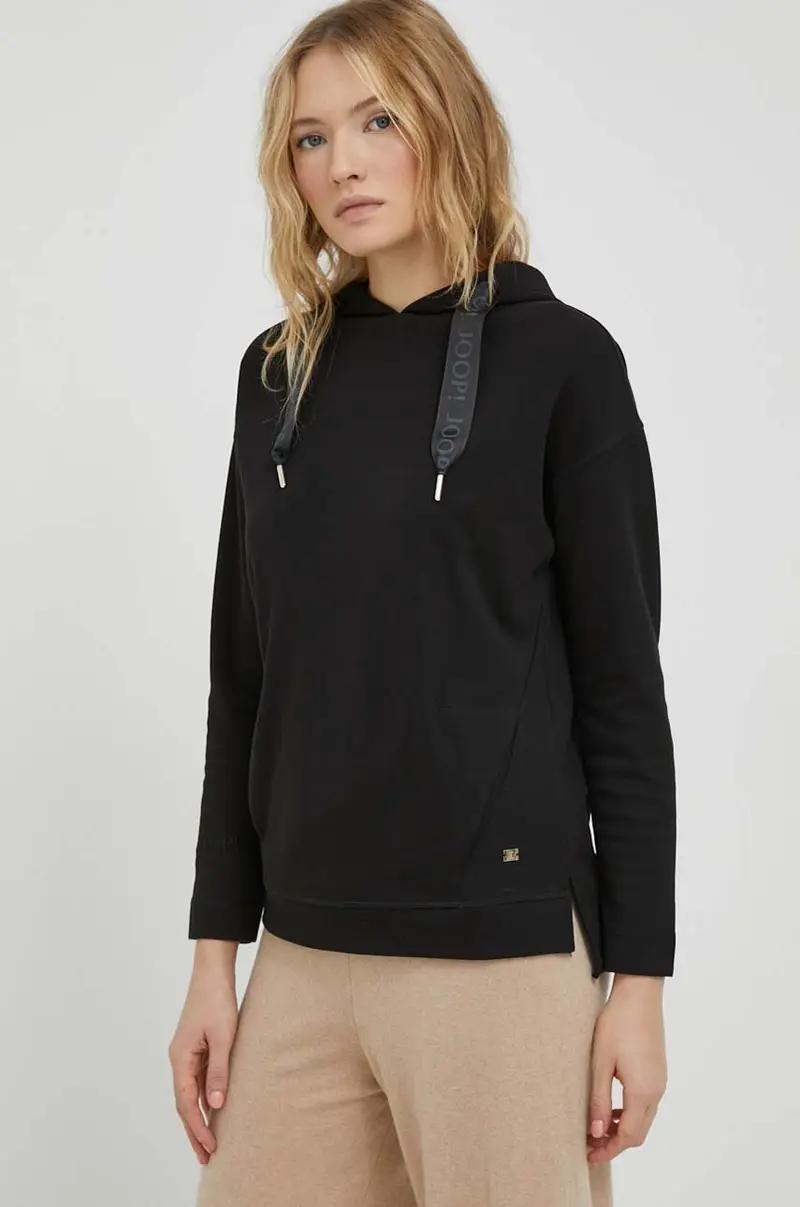 felpa donna colore nero con cappuccio miniatura 4