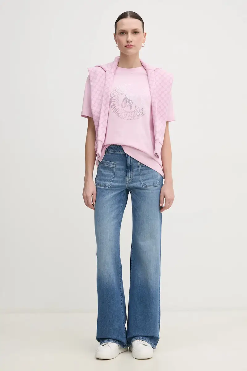 felpa donna con cappuccio 30030062 10007096 Rosa miniatura 2