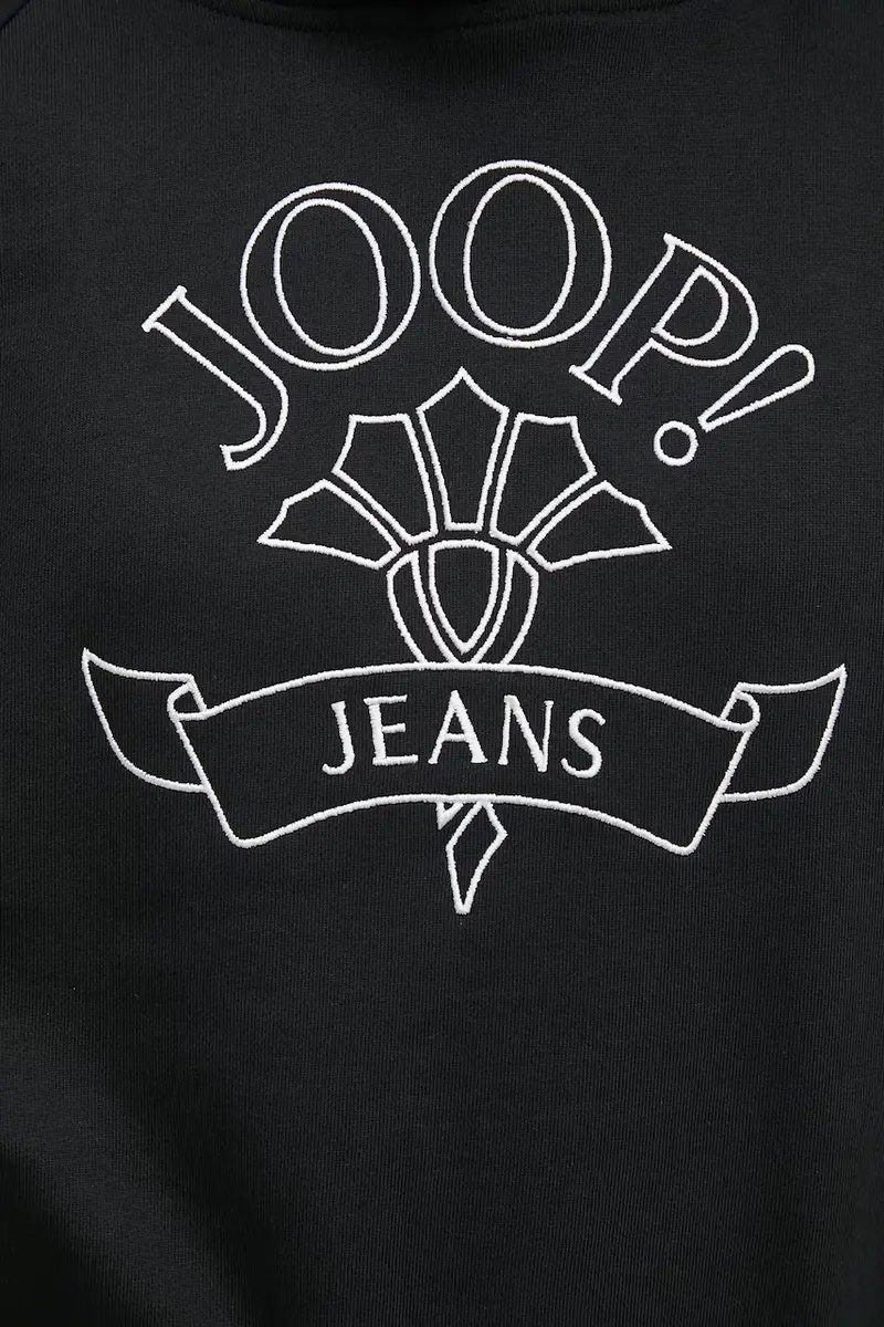 felpa in cotone donna colore nero con cappuccio con applicazione 30046176 miniatura 5