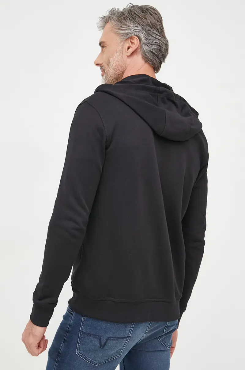 felpa in cotone Nero miniatura 3