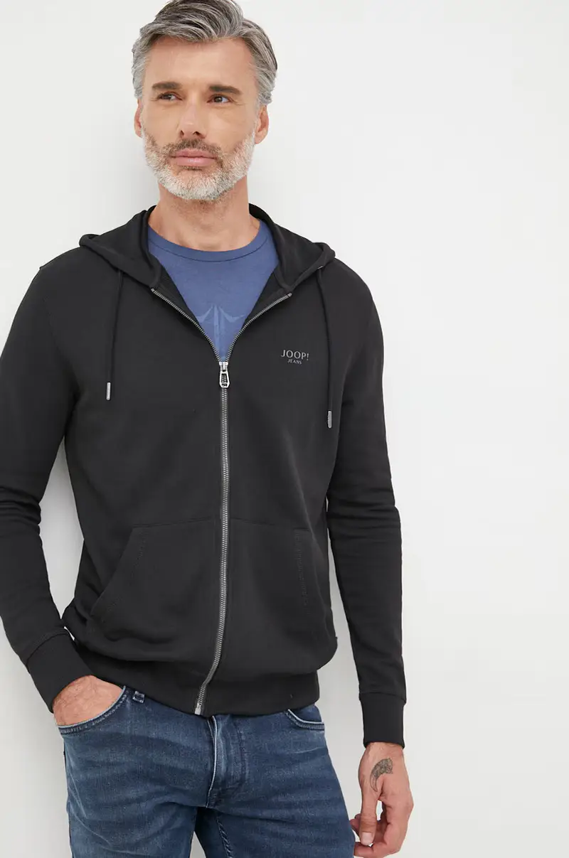 felpa in cotone Nero