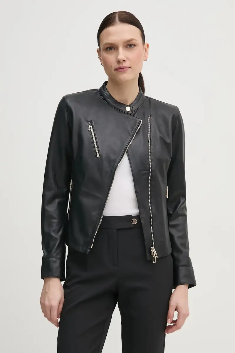 giacca in pelle Livia donna colore nero 80000715 180031