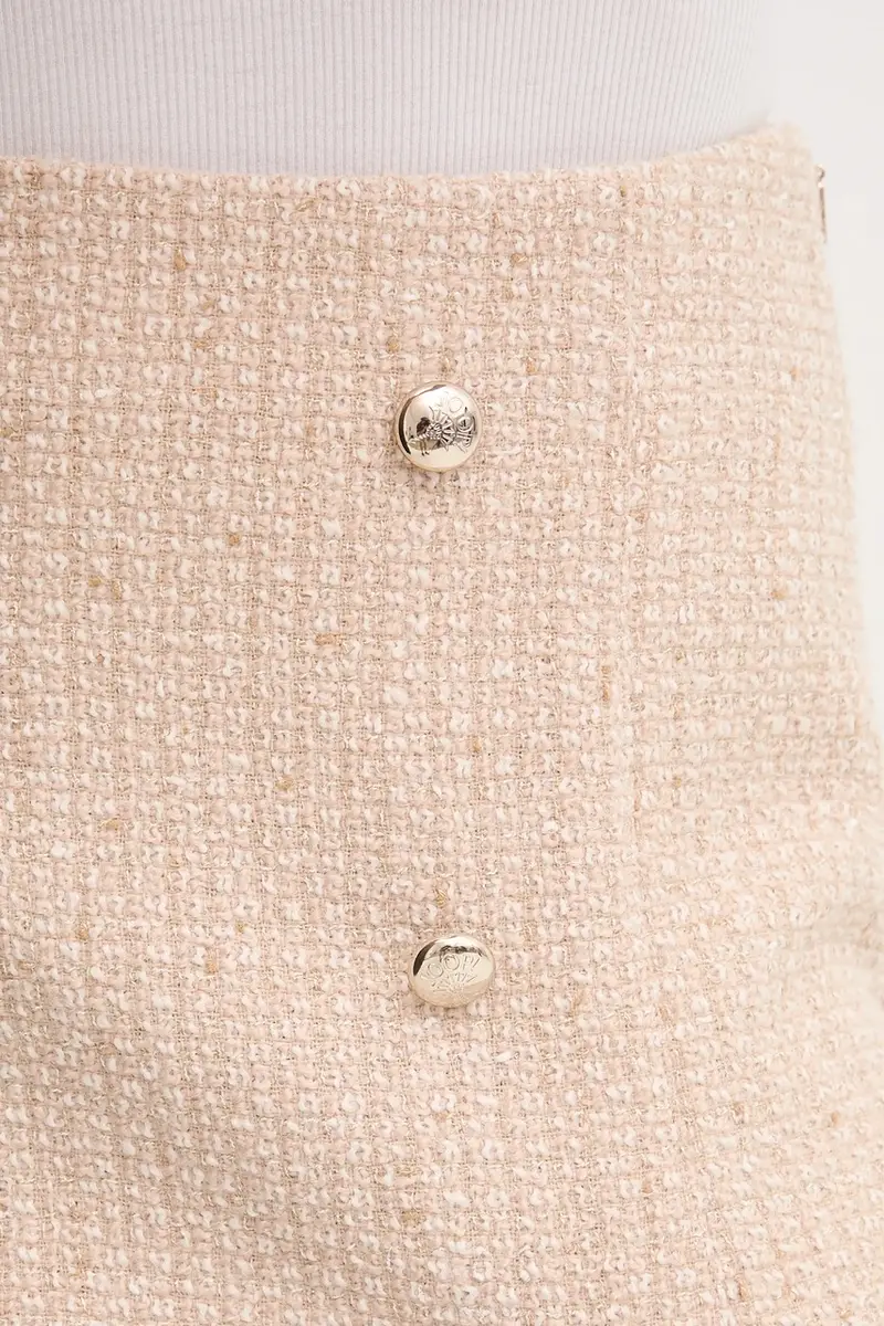 gonna con aggiunta di lana colore beige 30047955 miniatura 4