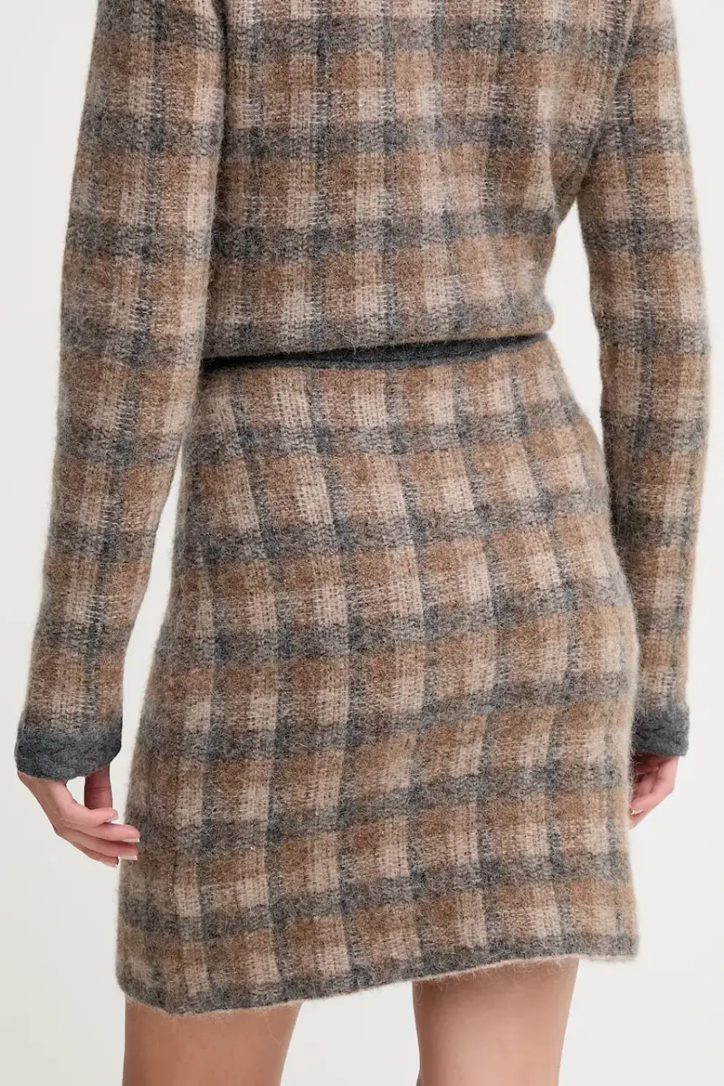 gonna con lana colore marrone 30048472 miniatura 3