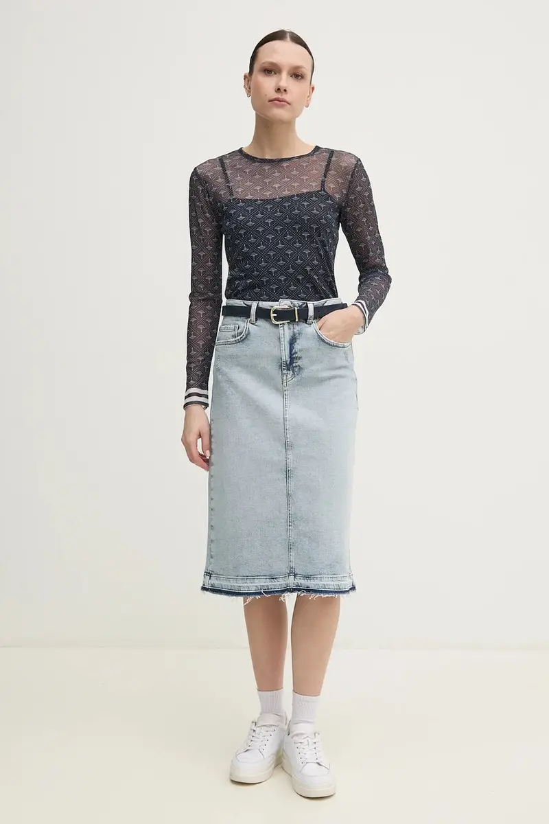 gonna di jeans colore blu 30046660 miniatura 2