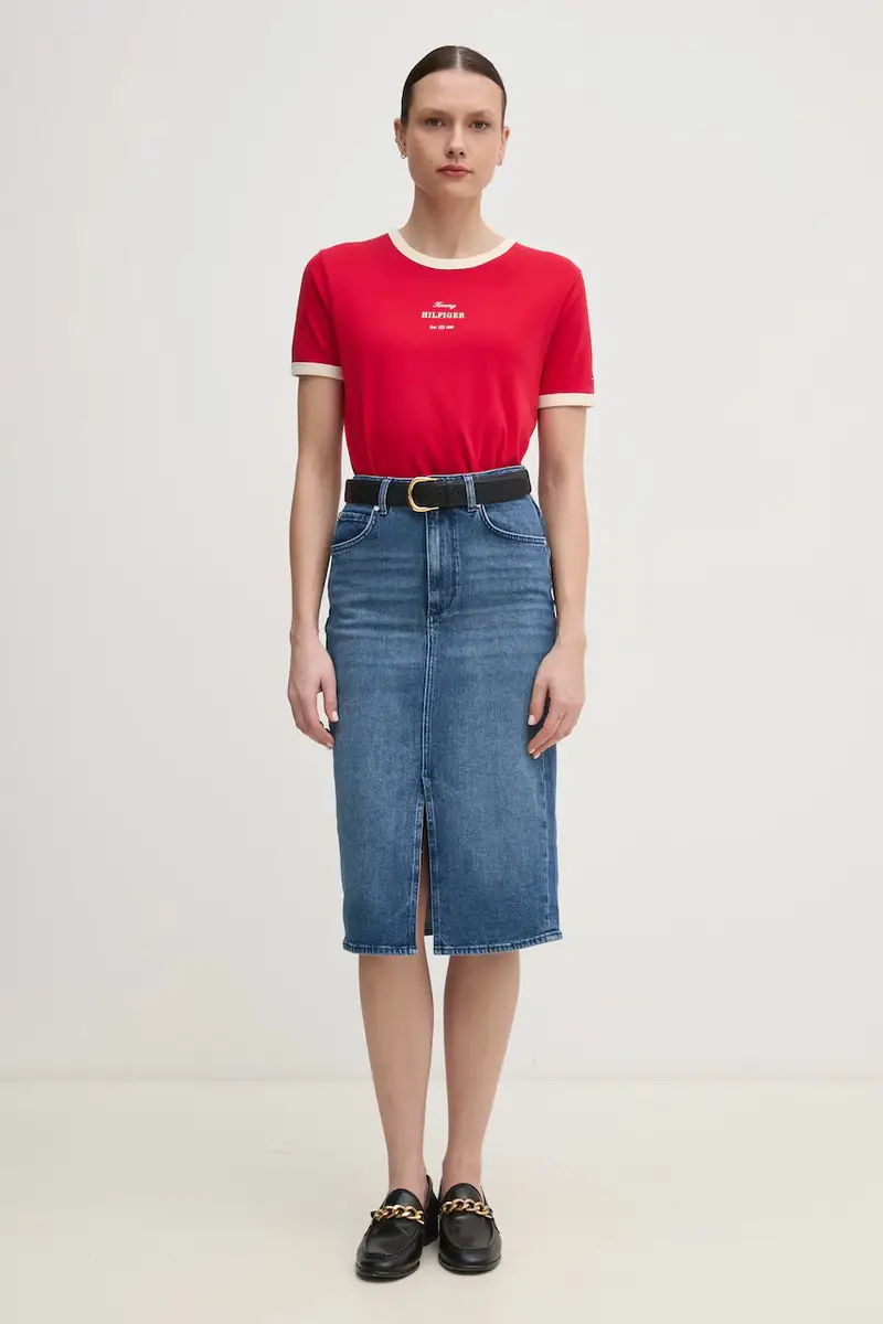 gonna di jeans colore blu 30047184 miniatura 2