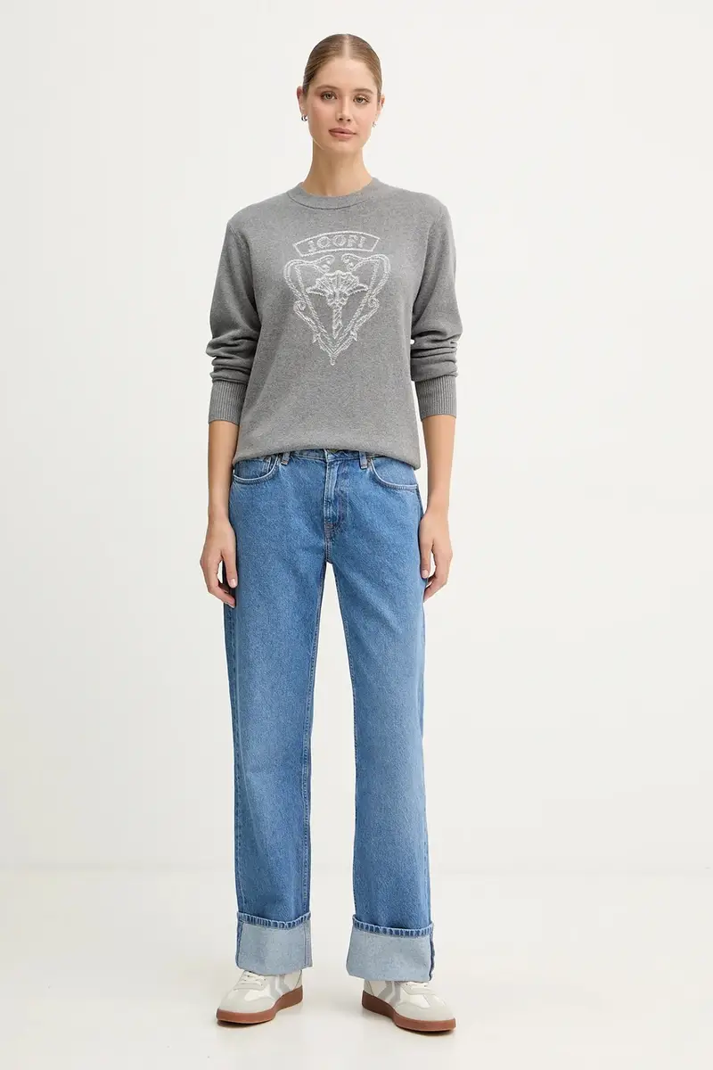 maglione con aggiunta di seta donna colore grigio 30048477 miniatura 2