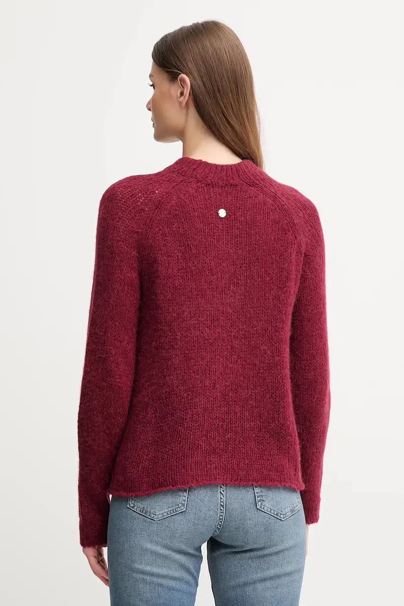 maglione con lana colore granata 30048450 miniatura 3