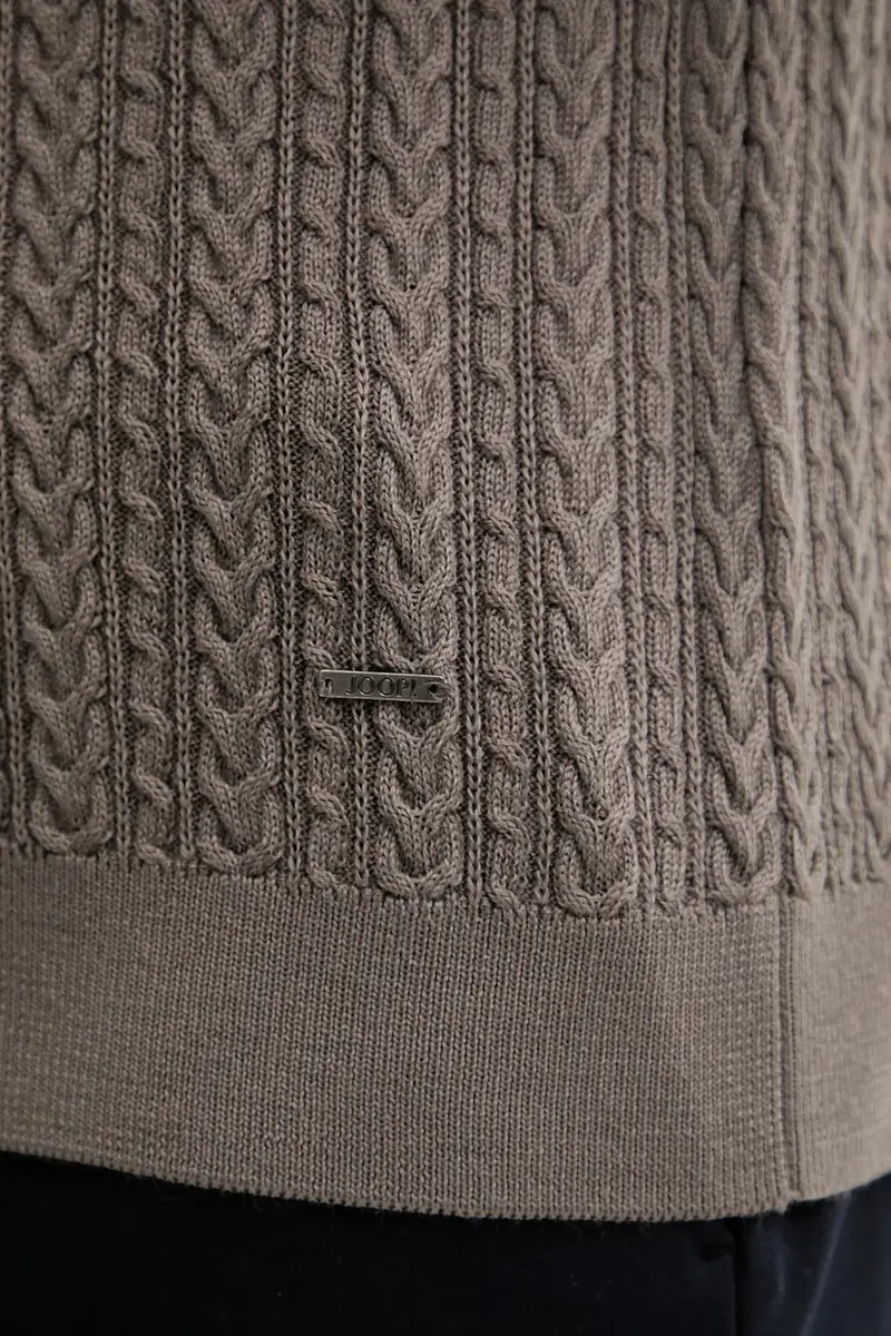 maglione con lana colore marrone 30047372 miniatura 5