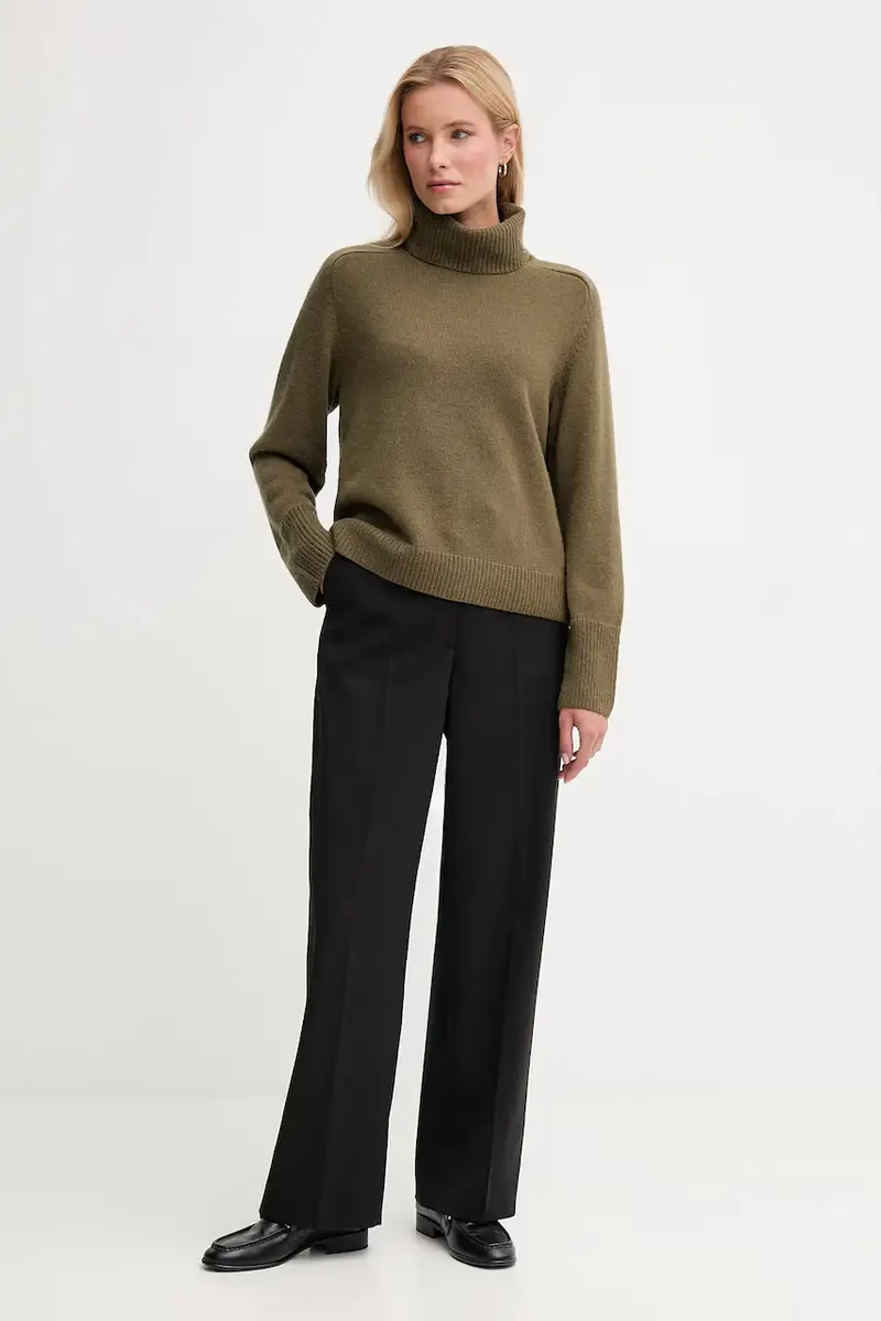 maglione con lana colore verde 30049417 miniatura 2