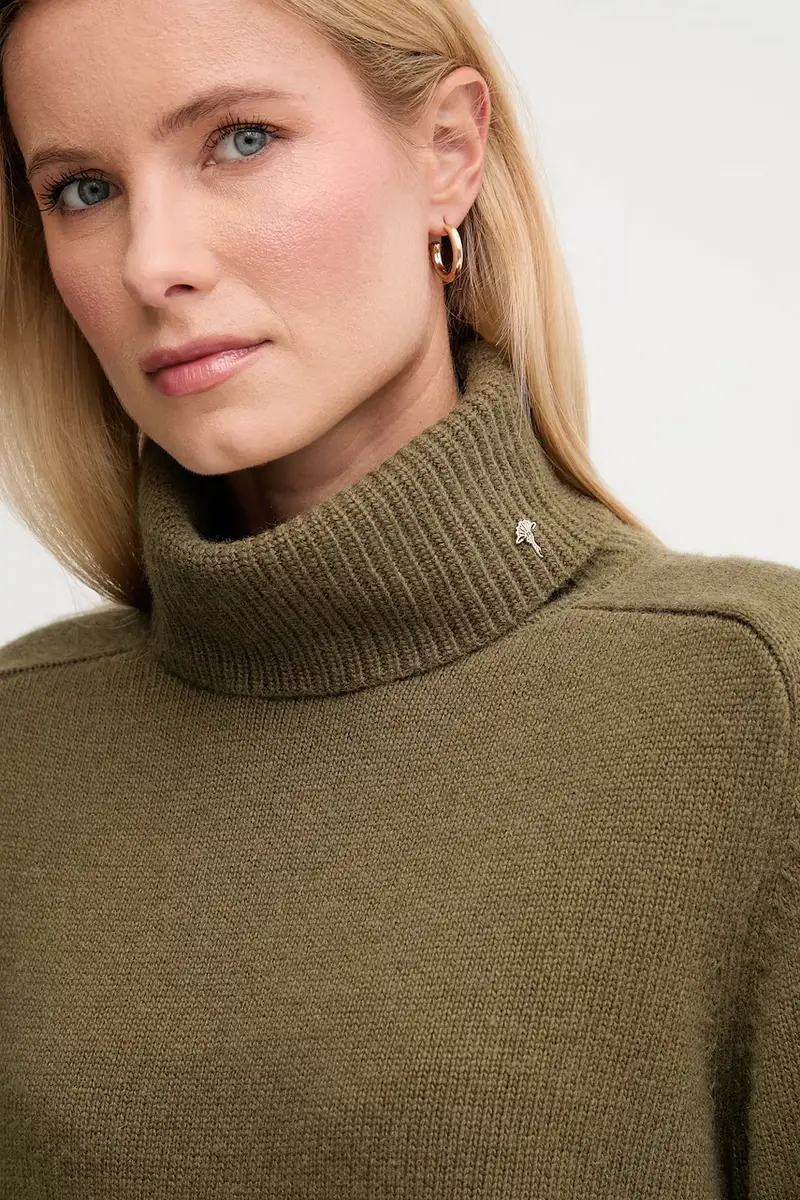 maglione con lana colore verde 30049417 miniatura 4