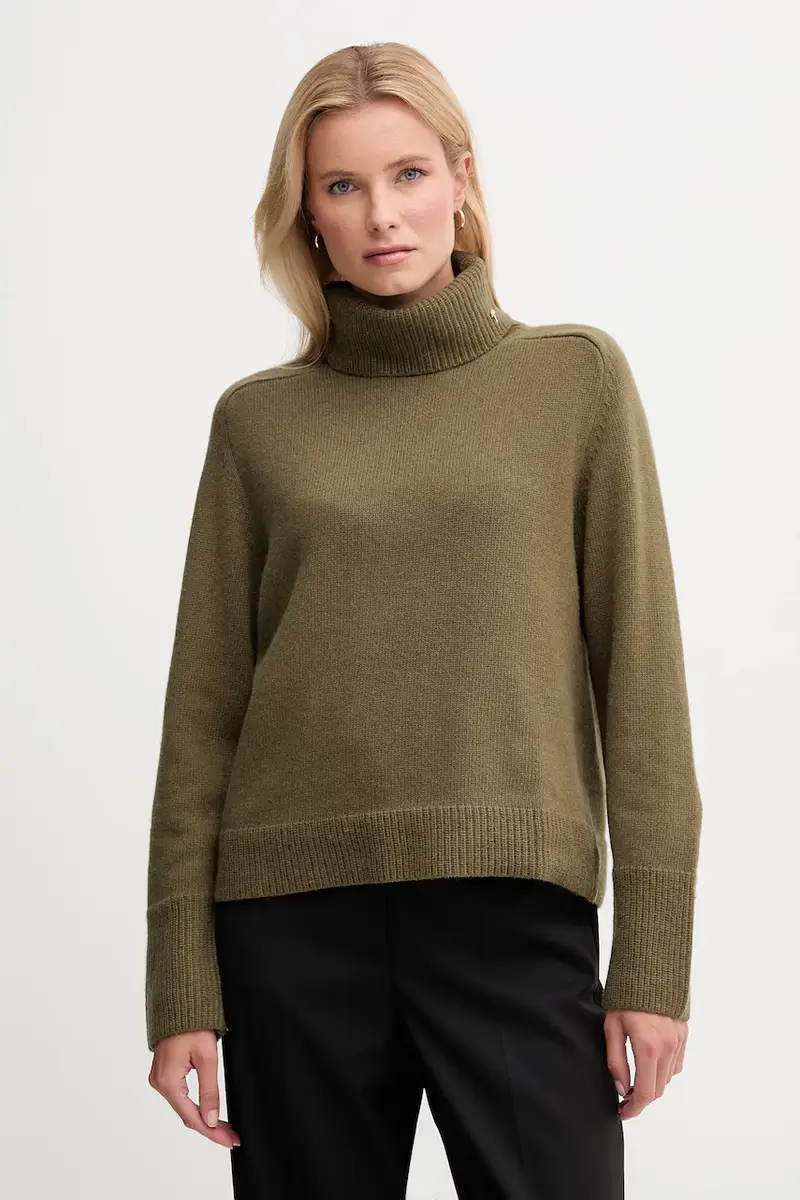 maglione con lana colore verde 30049417