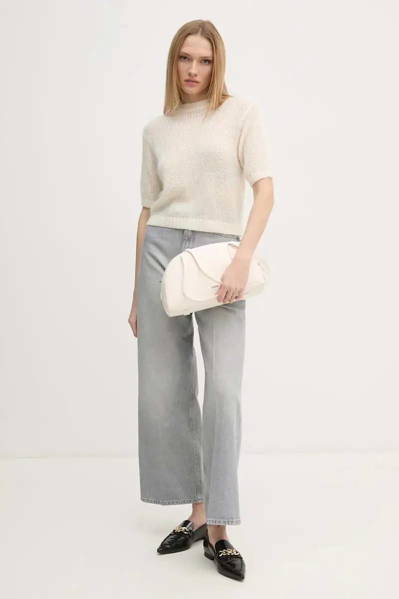 maglione in lana donna colore beige 30044779 10015666 miniatura 2