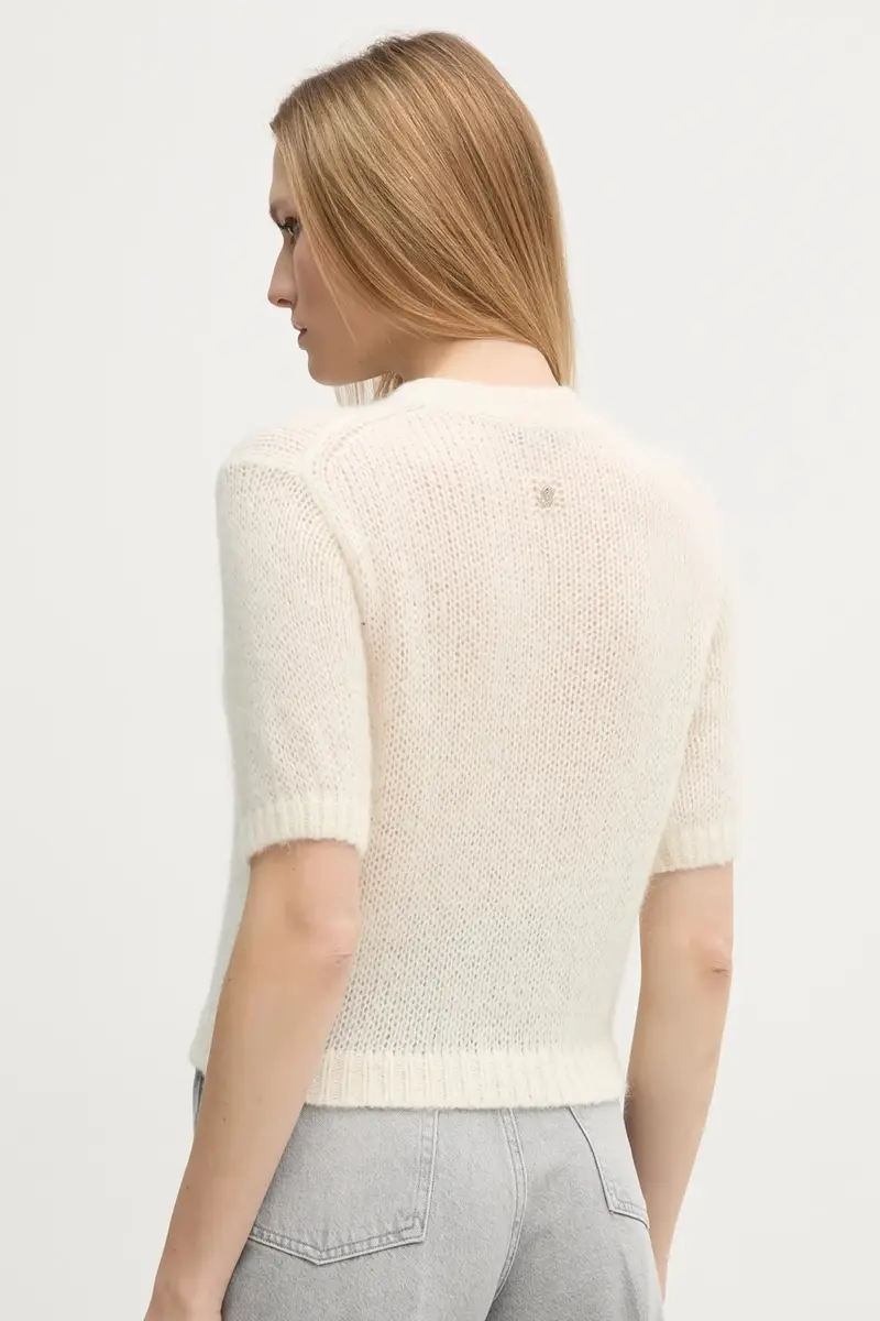 maglione in lana donna colore beige 30044779 10015666 miniatura 3