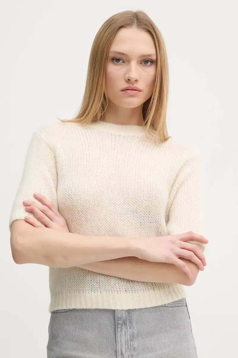 maglione in lana donna colore beige 30044779 10015666