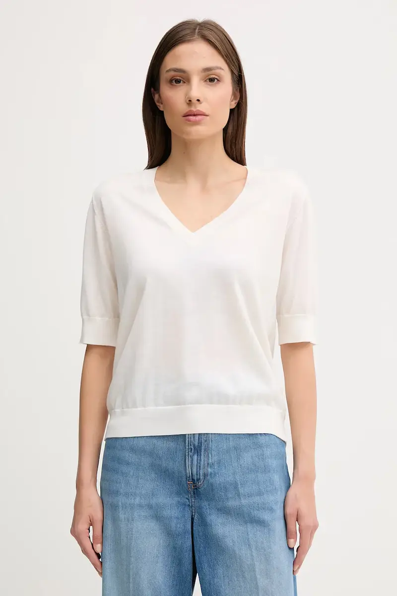 maglione in lana donna colore beige 30047627