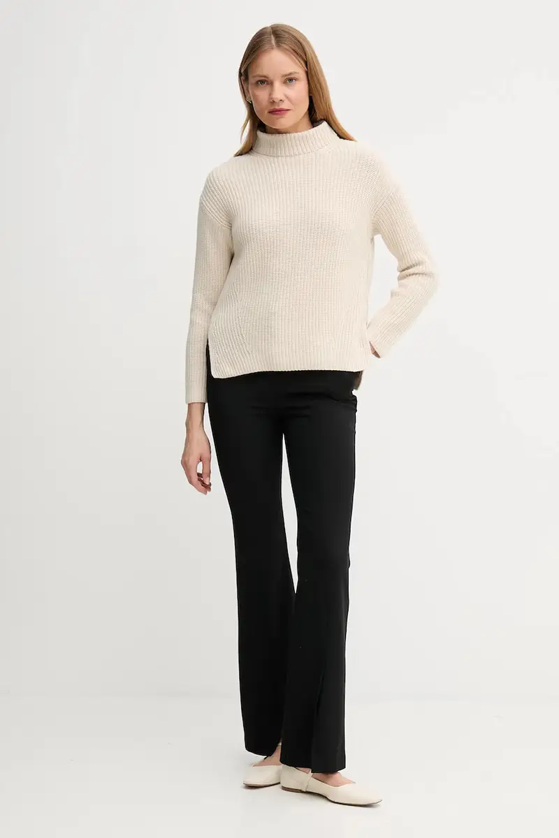 maglione in lana donna colore beige 30048456 miniatura 2