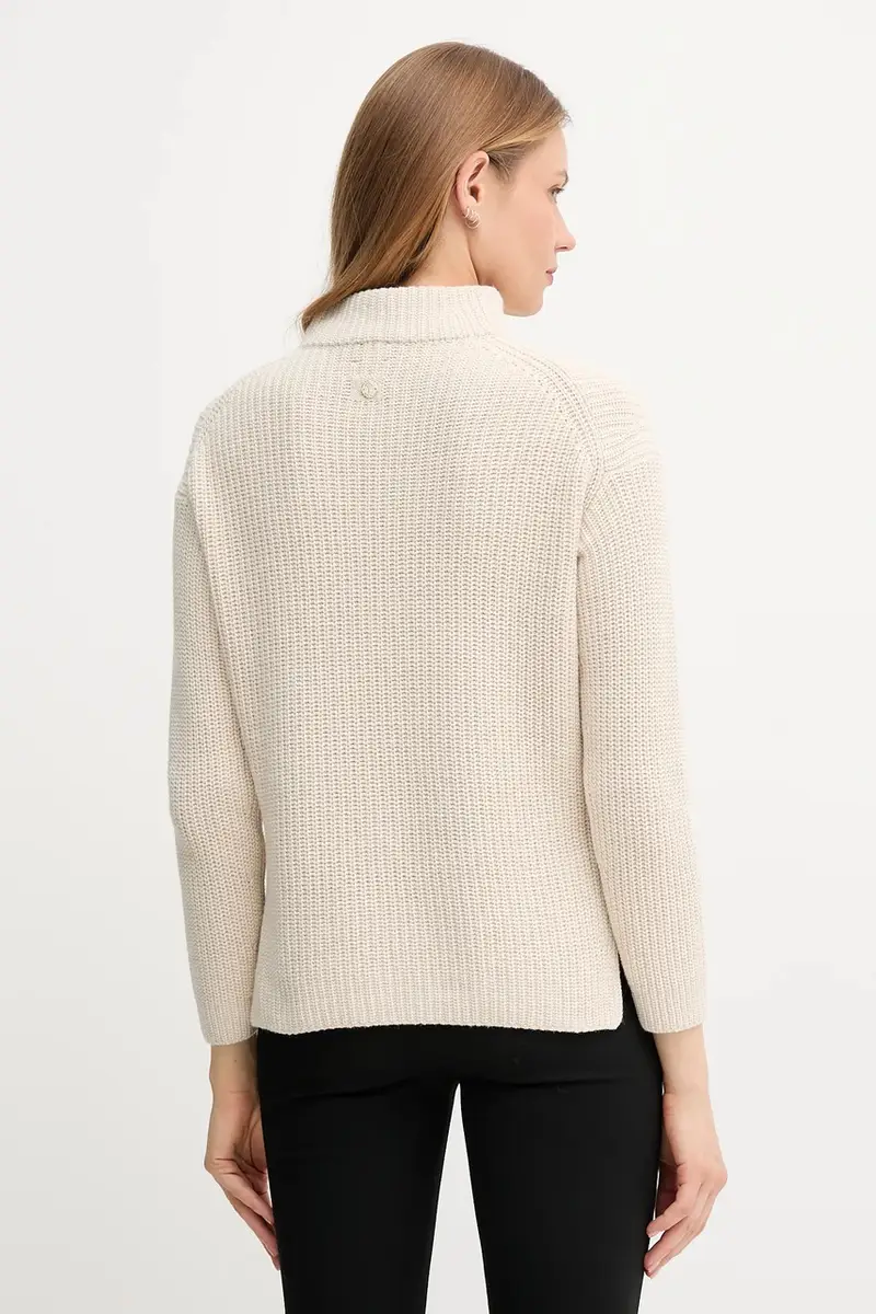 maglione in lana donna colore beige 30048456 miniatura 3