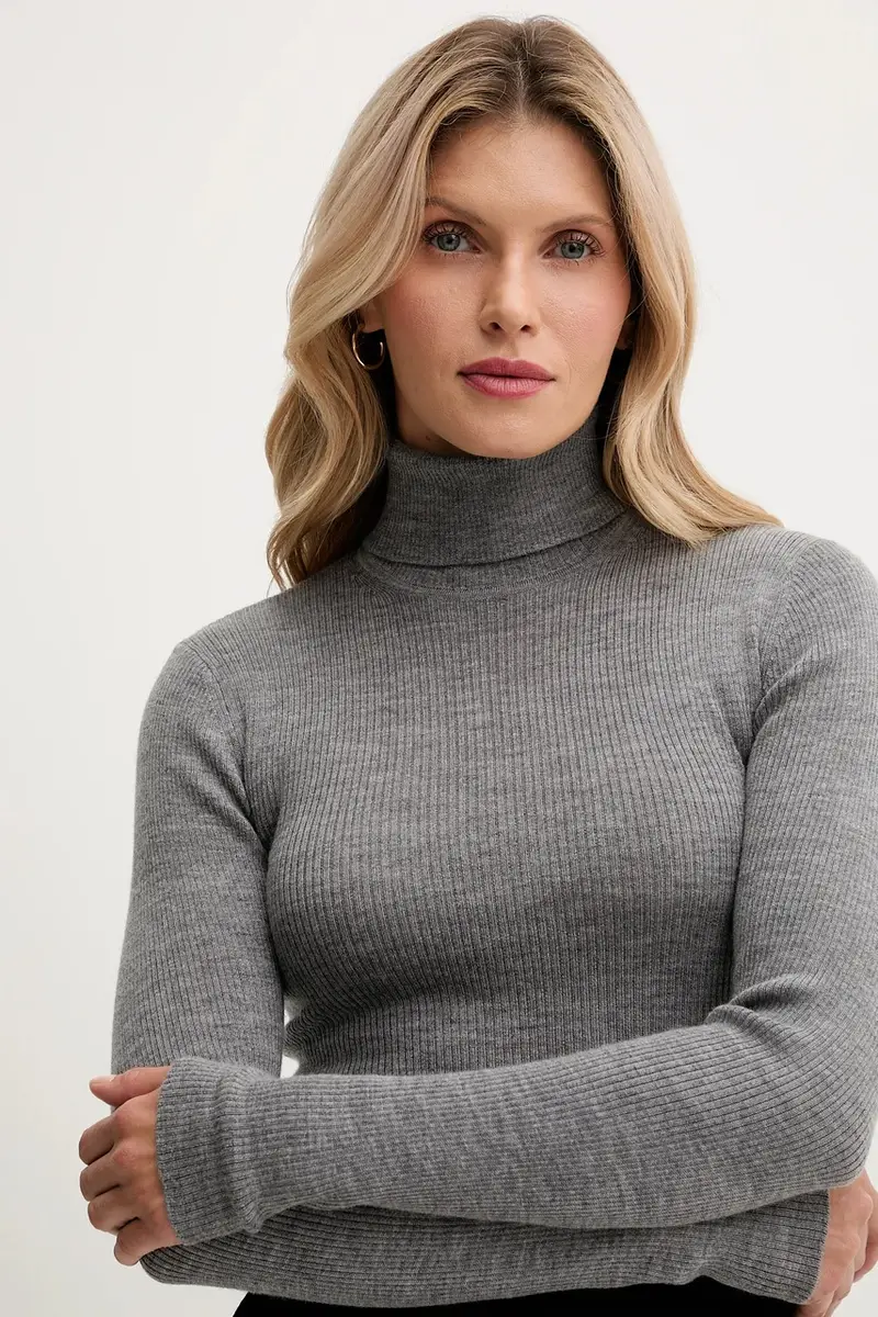 maglione in lana donna colore grigio 30049422 miniatura 4