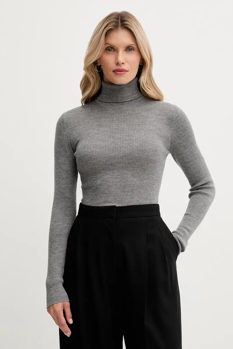 maglione in lana donna colore grigio 30049422