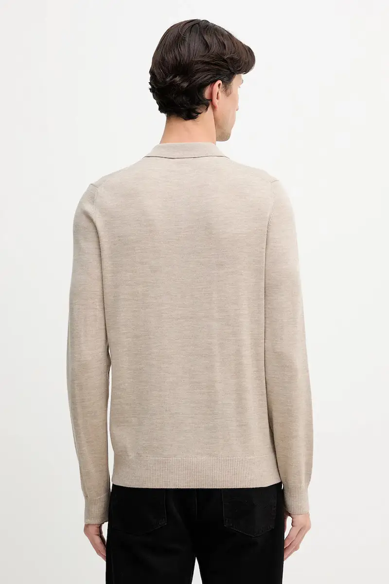 maglione in lana uomo colore beige 30047106 miniatura 3