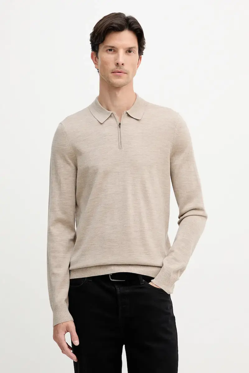 maglione in lana uomo colore beige 30047106