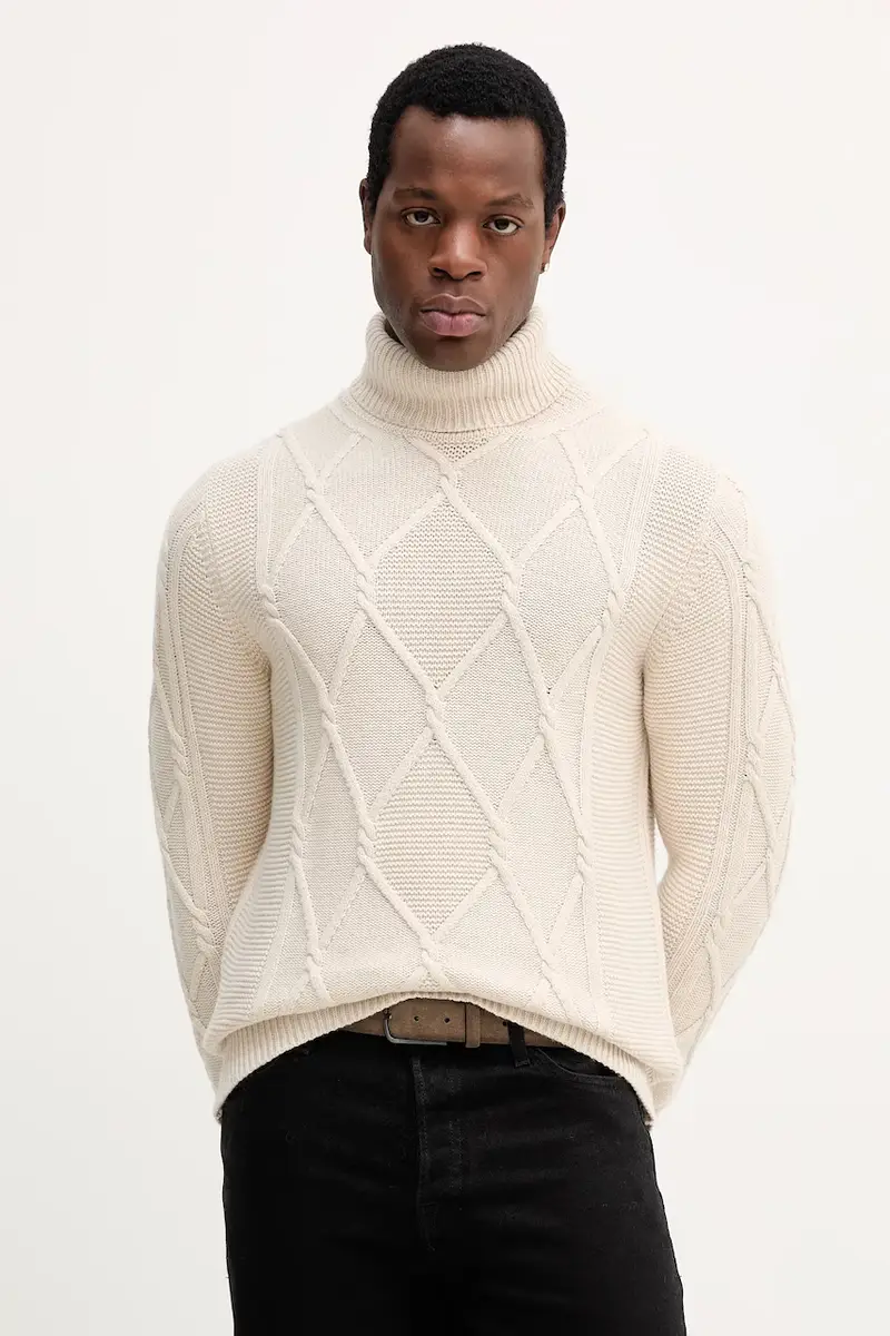 maglione in lana uomo colore beige 30047360