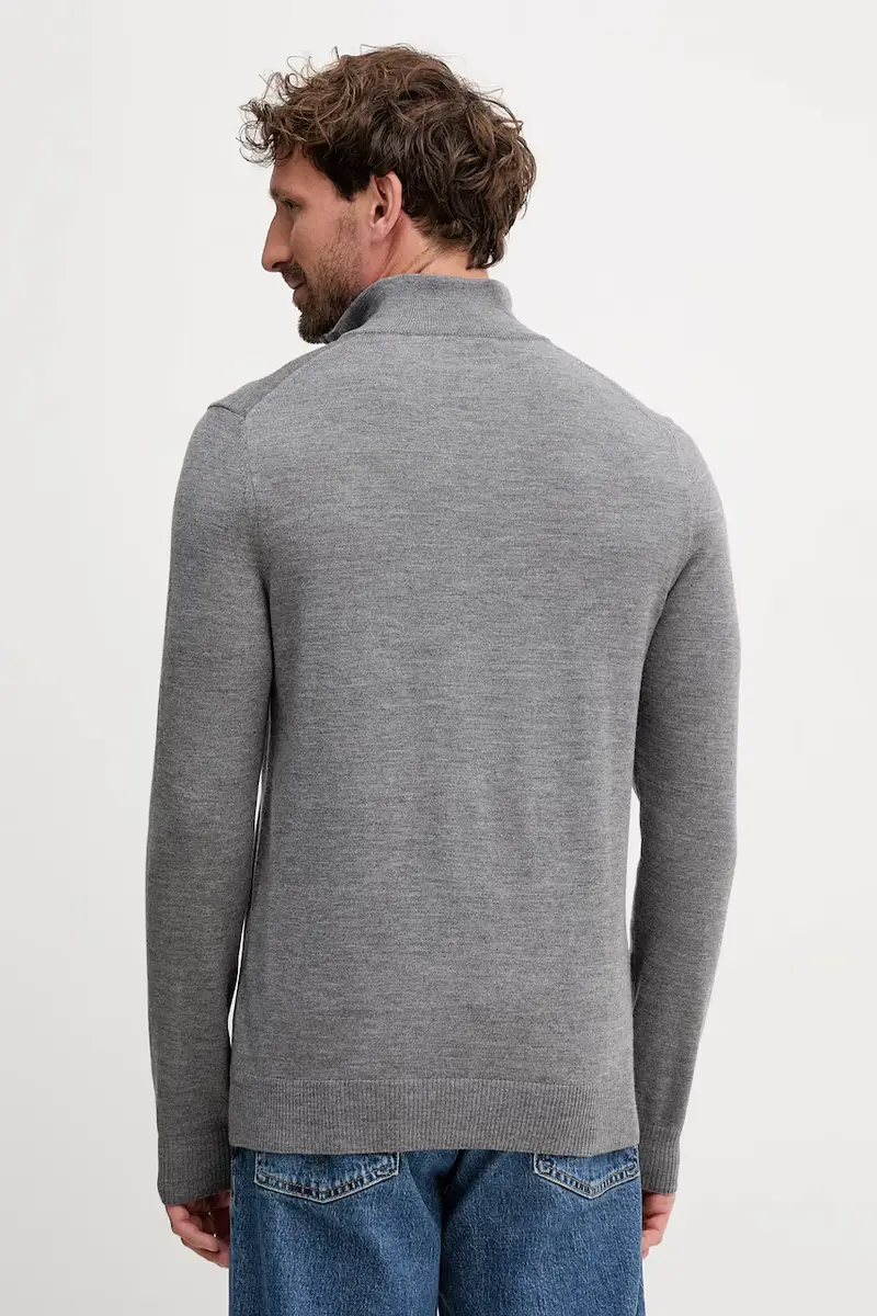 maglione in lana uomo colore verde Grigio miniatura 3