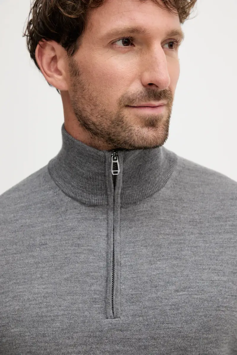 maglione in lana uomo colore verde Grigio miniatura 4