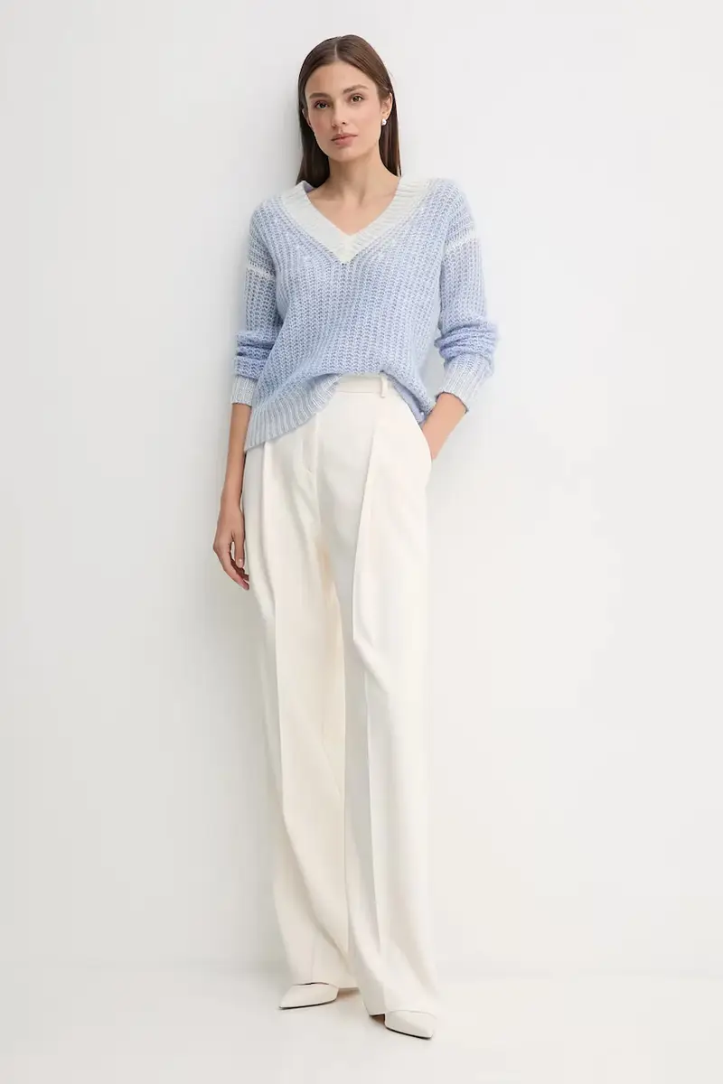 maglione in misto lana donna colore violetto 30047619 miniatura 2