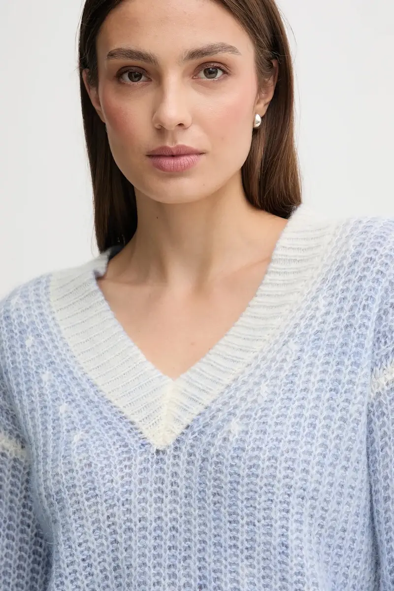 maglione in misto lana donna colore violetto 30047619 miniatura 4