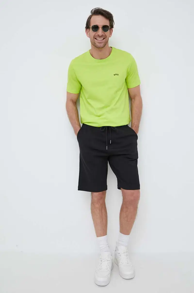 pantaloncini in cotone Nero miniatura 2