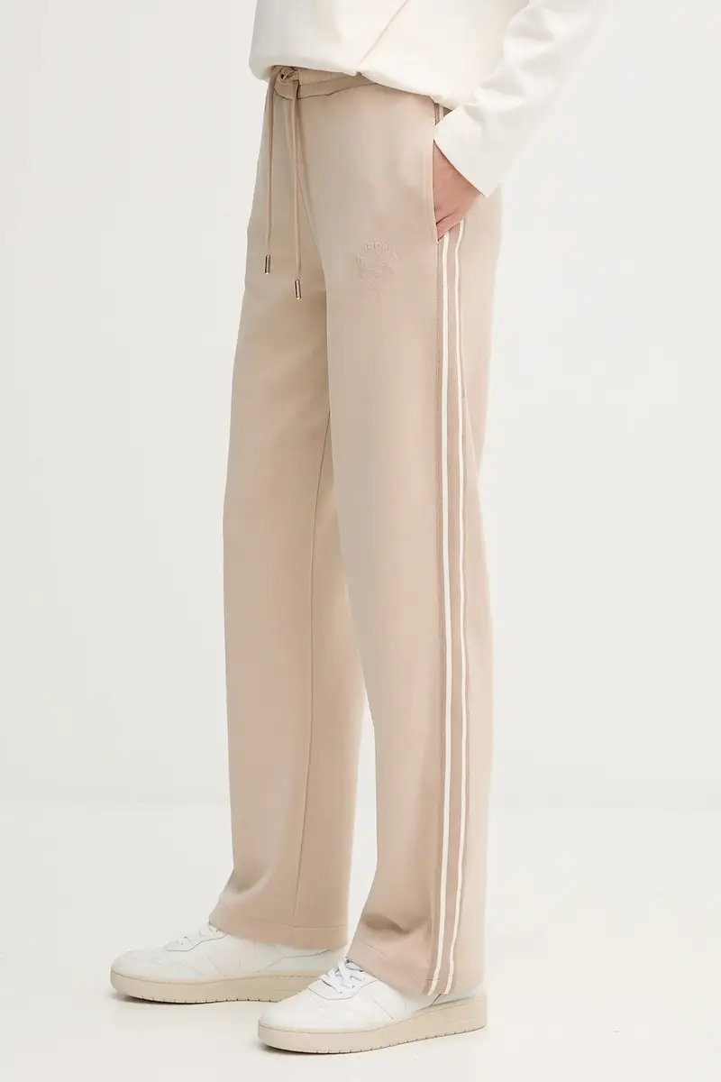 pantaloni tuta donna colore beige con applicazione 30047774 miniatura 4