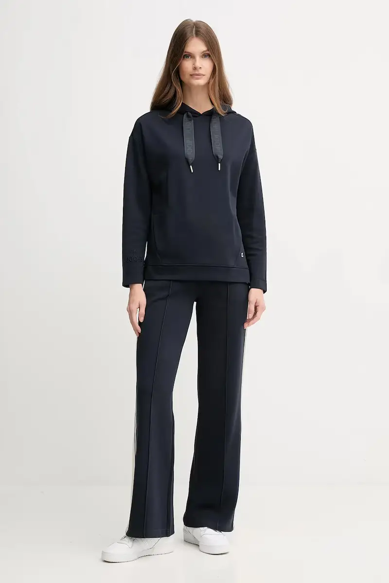 pantaloni tuta donna colore blu navy con applicazione 30048466 miniatura 2