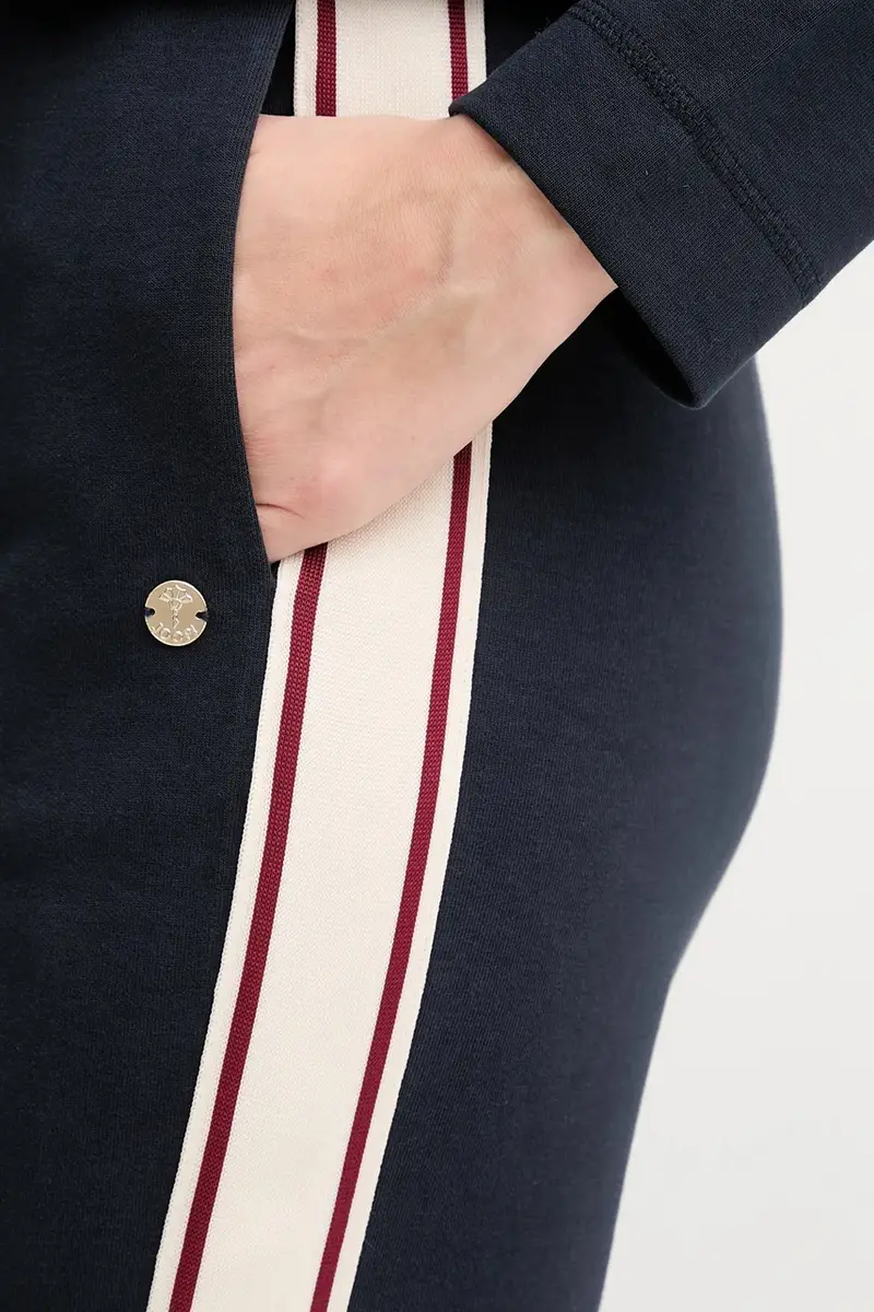 pantaloni tuta donna colore blu navy con applicazione 30048466 miniatura 4