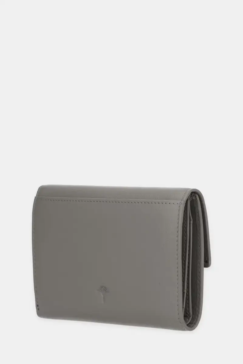 portafoglio in pelle Grigio miniatura 2